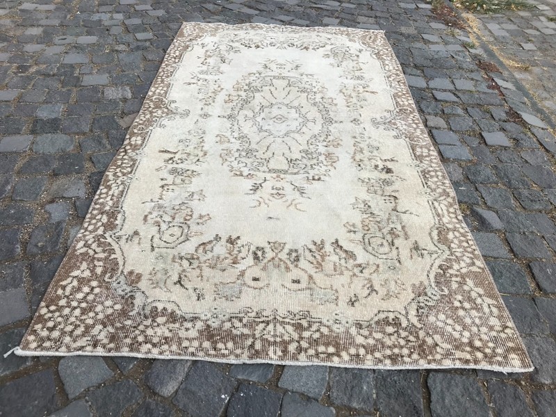 Home Decor Rug, Turkish Vintage Rug, Boho Decor Rug, Oushak Rug, 3,6 x 6,7 ft gallery