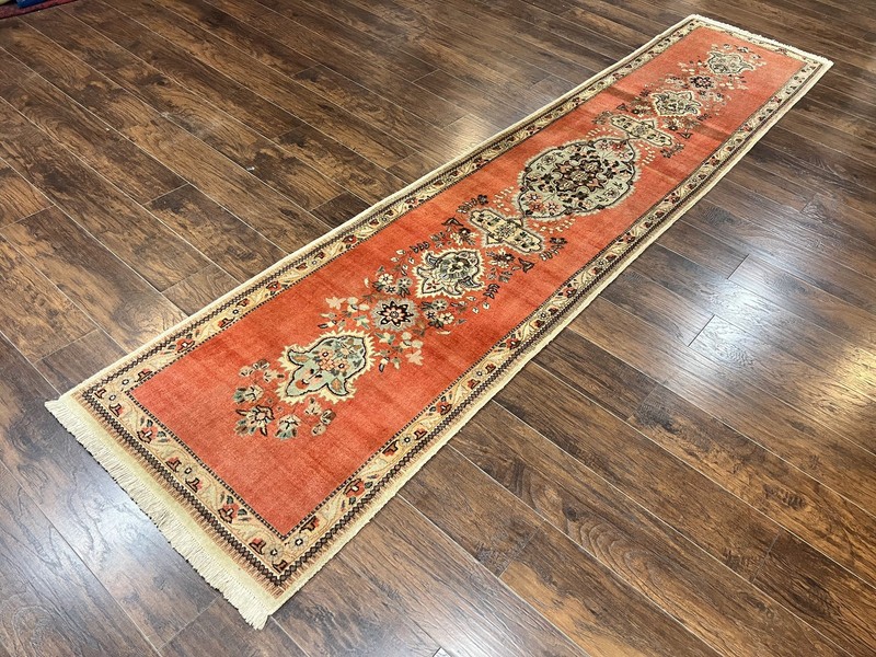 Per'sian Runner Rug 3 x 12, Open Field, Terracotta gallery