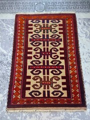 160 Years Old Antique Rug, Rare Talismanic Carpet Rug, Handmade Special Rug
