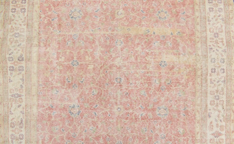 Turkish Rug 5x10 Handwoven Oushak Rug 175x310cm Natural Wool Carpet Pink Rug gallery