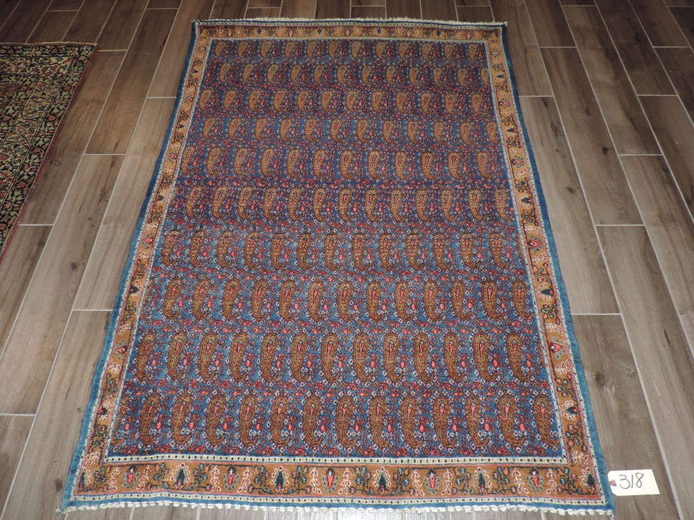 4x6ft. Vintage Mood Boteh Paisley Design Wool Rug