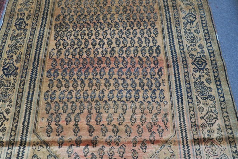 Vintage Kurdish Oriental Area Rug Hand Knotted Wool 4'3 x 6'9 gallery