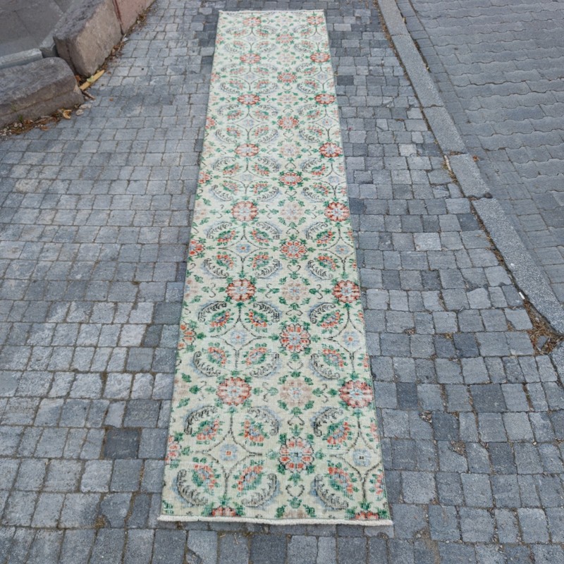 2x10 runner rug 2.2 x 9.78 ft Vintage Handmade Kitchen Rug 67 x 298 cm gallery