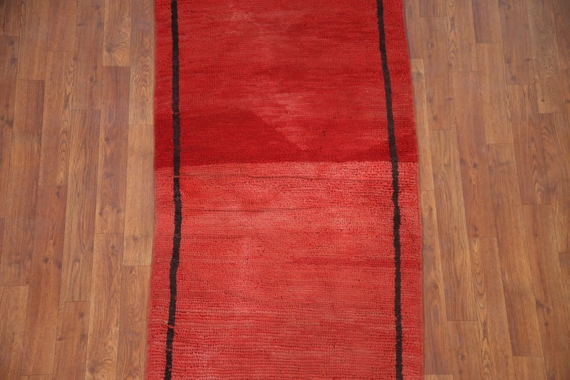Handmade Moroccan Oriental Area Rug 3x6 Semi-Antique Wool Oriental Foyer Carpet gallery