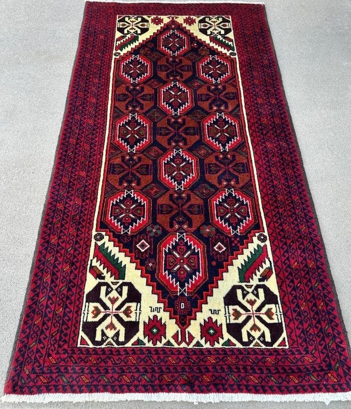 3'4 x 6'2 Gorgeous Bird Design Vintage Nomadic Oriental Handmade Wool Area Rug gallery