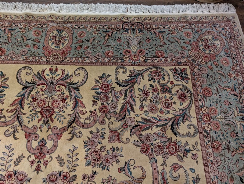 Pak Per'sian Rug 10x14, Fine 170 KPSI, Floral Medallion, Elegant, Handmade gallery