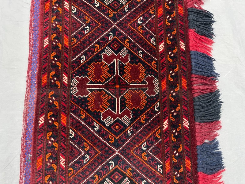 1'6 x 6'5 ft Vintage Turkmen Jalar Wall Hanging Area Rug Hand Knotted Wool Rug gallery
