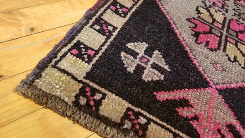 Vintage 1970-1980s Turkish Tribal Rug 1'5" × 2'7" gallery
