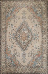 Distressed Over-Dyed Traditional Living Room Area Rug 10×13 ft Hand-knotted Wool