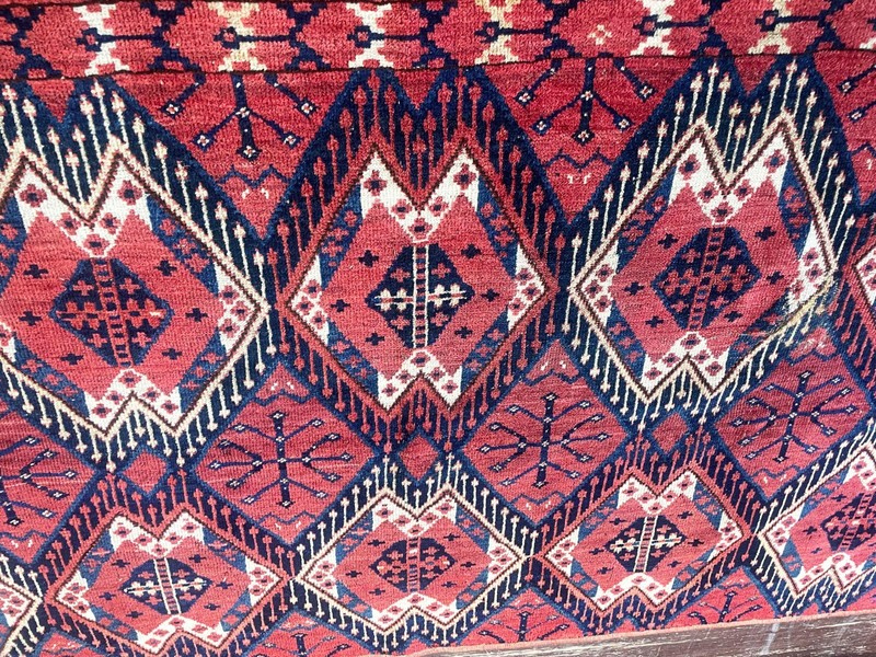 Antique Yomud Turkoman Rug Fragment, AS IS, 3' x 5'6" #116998 gallery