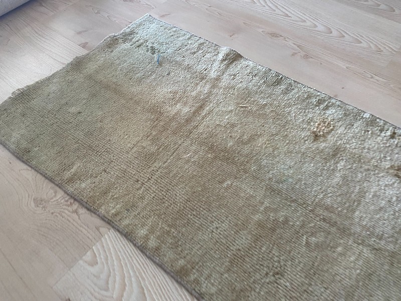 Neutral Flat Weave Small Rug 1.6x3.4 ft Natural Linen Tone Bohemian Doormat gallery