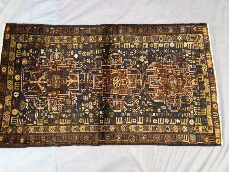 2'7 x 4'7 ft Vintage Afghan Baluchi Zakani Rug Hand Knotted Oriental Carpet gallery