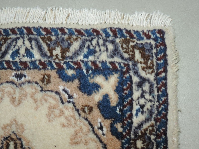 Handmade Nain Wool and Silk Rug gallery