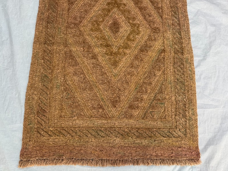 2'4 x 6 Vintage Mishwani Oriental Handmade Wool Runner Rug, Diamond Pattern Rug gallery