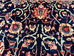 9×12 ANTIQUE BLUE RUG VINTAGE ORIENTAL HAND-KNOTTED handmade navy fine carpet