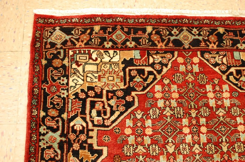 NATURAL WOOL Old Oriental Rugs Hand Woven,knotted size Approximately3'10" x 5'8" gallery