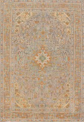 Light Brown Over-dyed Geometric Wool Hand-made Vintage Living Room Rug 8×11