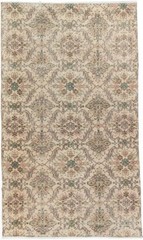 Vintage Hand-Knotted Area Rug 3’10” x 6’7″ Traditional Wool Carpet