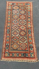3x7ft Antique Collectible Caucasian Moghan Rug circa 1880,