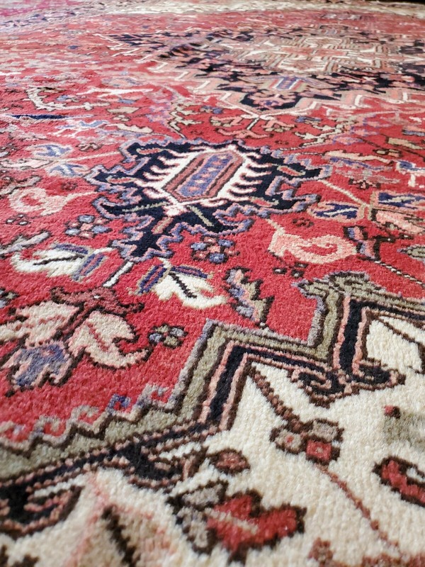 8.5 x 11.2 ANTIQUE FINE HERIZ RUG VINTAGE SERAPI USHAK CAUCASIAN KAZAK TURKISH gallery