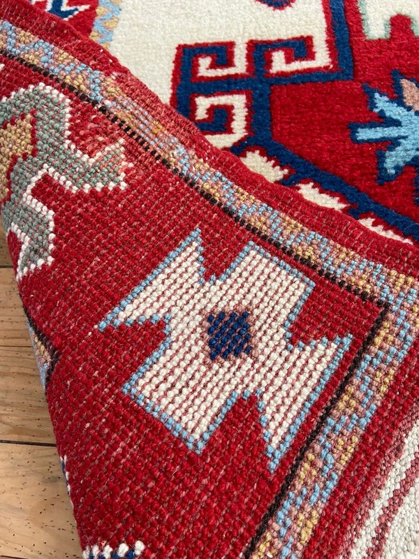 Vintage Red Rug, 3.1x4.9 ft Red Small Rug, 3x5 White Rug, Turkish Area Rug gallery