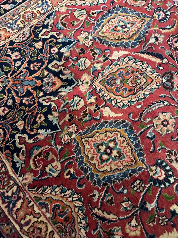 Stunning Fine Vintage Handmade Palace Size Oriental Rug, Medallion Design, 11x16 gallery