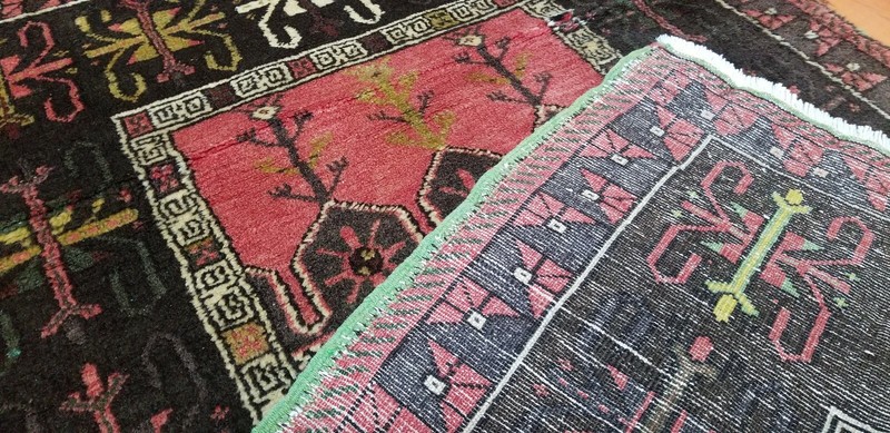 Vintage 1940-1950s Turkish Tribal Rug 3'6" x 5'4" gallery