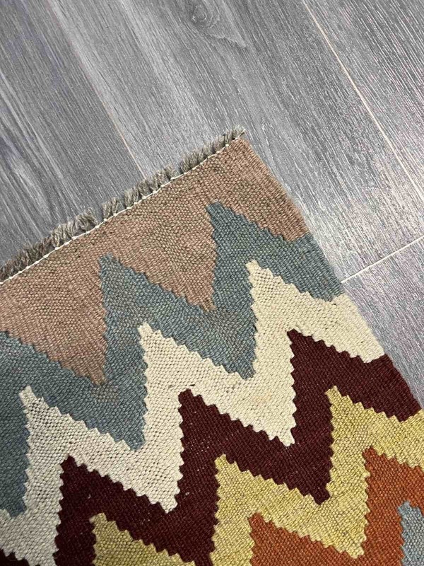 Vintage Kilim Traditional Hand Made Oriental Wool Kilim 5ftx3.2ft 154cmx103cm gallery
