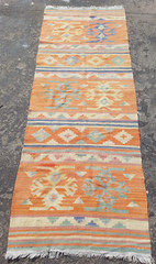 Vintage Handmade Turkish Tribal Wool Kilim Runner Rug Carpet 195×73 cm