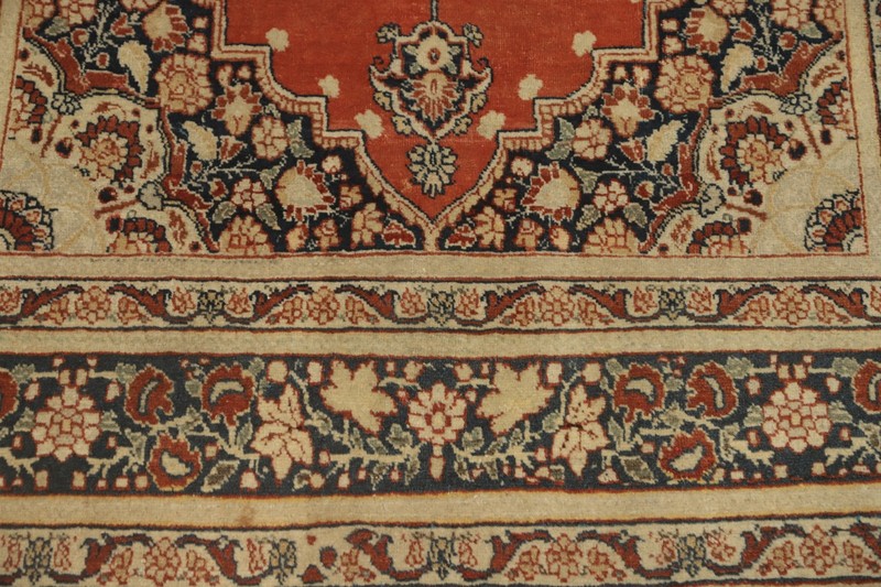 Antique Vegetable Dye Rust Wool Hand-knotted Rug 4x6 Traditional Carpet gallery