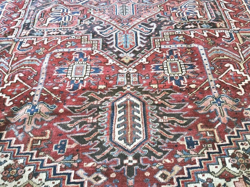 8.7x11.11 ANTIQUE FINE HERIZ RUG SERAPI VINTAGE USHAK KAZAK CAUCASIAN SHIRVAN gallery