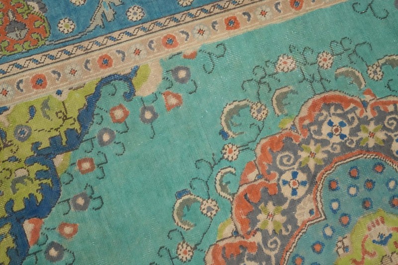Turquoise Blue Traditional Area Rug 6x10 ft Hand-knotted Wool for Living Room gallery
