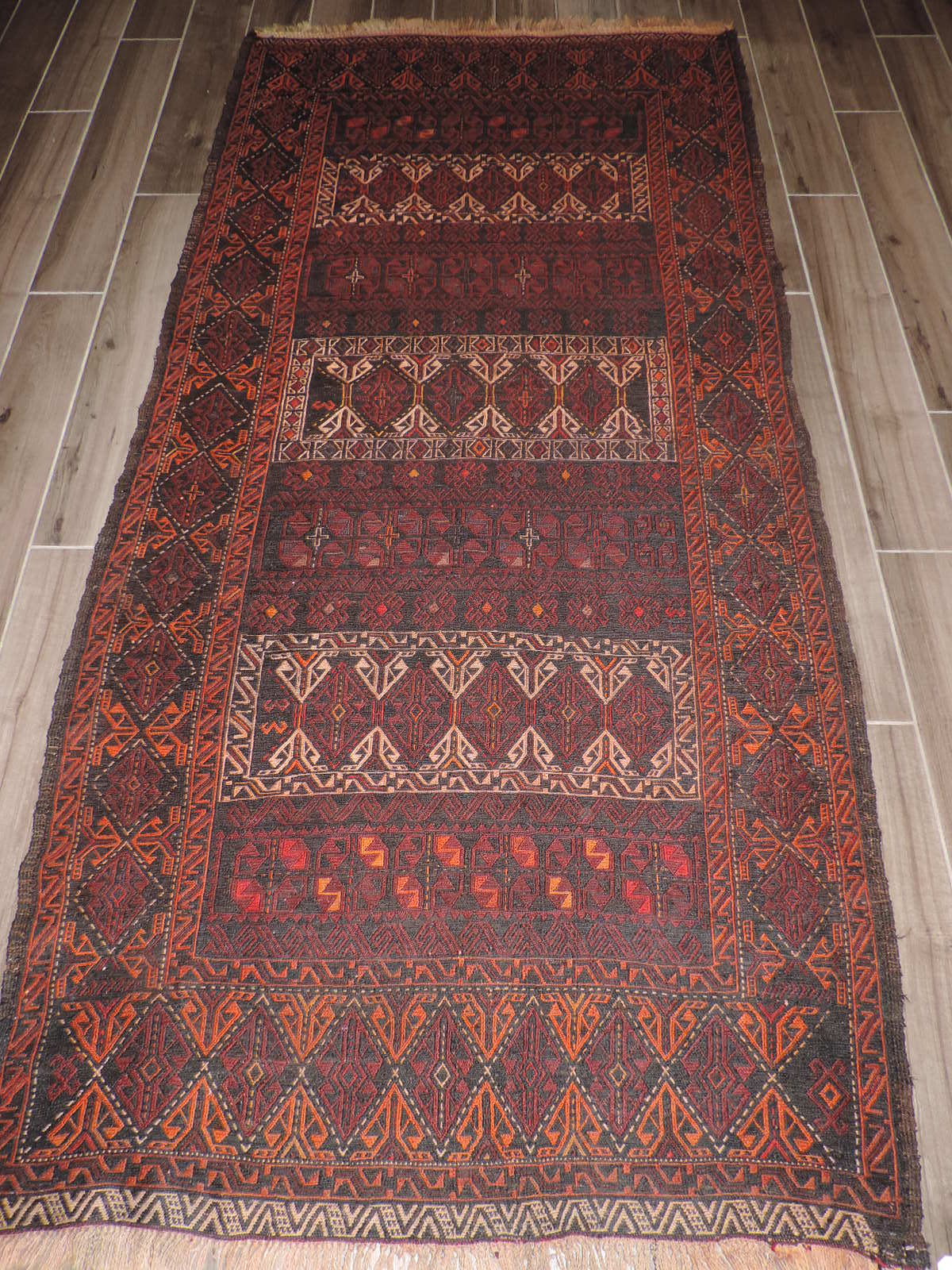 4x8ft. Handmade Sumak Kilim Wool Runner gallery