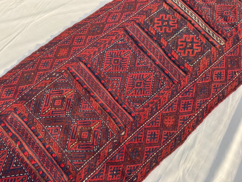 2x10 Antique Maldari Handwoven Runner Rug Traditional Vintage Tribal Wool Carpet gallery