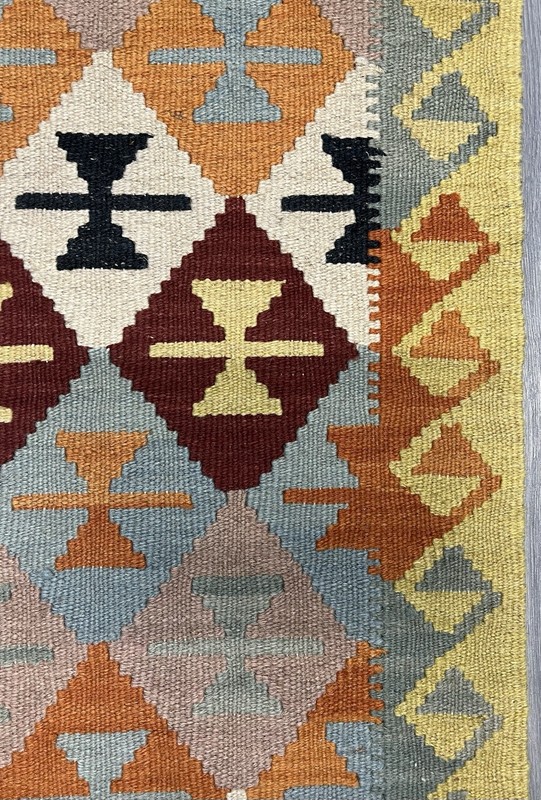 Vintage Kilim Traditional Hand Made Oriental Wool Kilim 5ftx3.2ft 144cmx102cm gallery