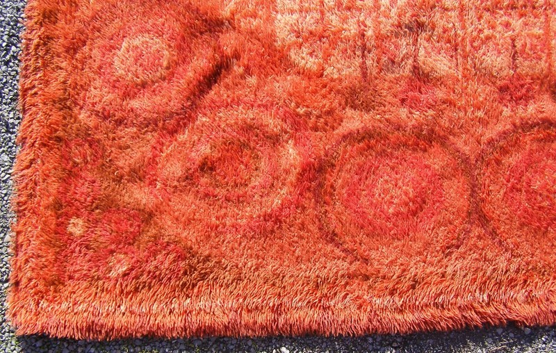 Vintage MCM Danish Modern EGE Rya Rug 7' 7 'X 5' 4" gallery