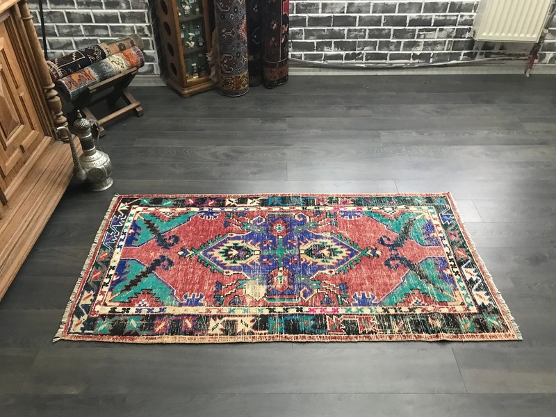 3x5 Medium Vintage Turkish Oushak Rug gallery