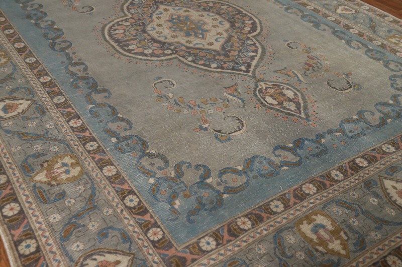 Handmade Wool Gray Area Rug 10x13 Medallion Traditional Vintage Room Size carpet gallery