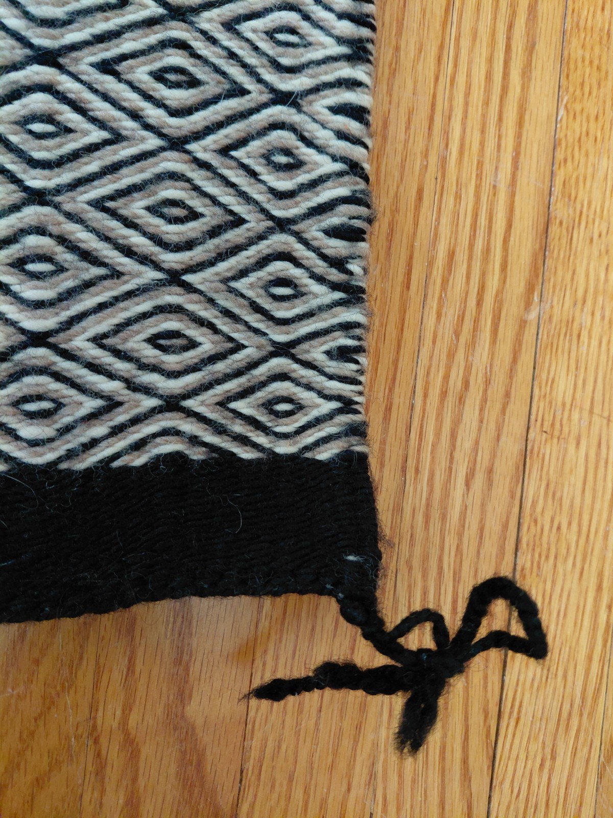 Vintage 2 Sided Two Face Navajo Rug Saddle Blanket Two Grey Hills gallery