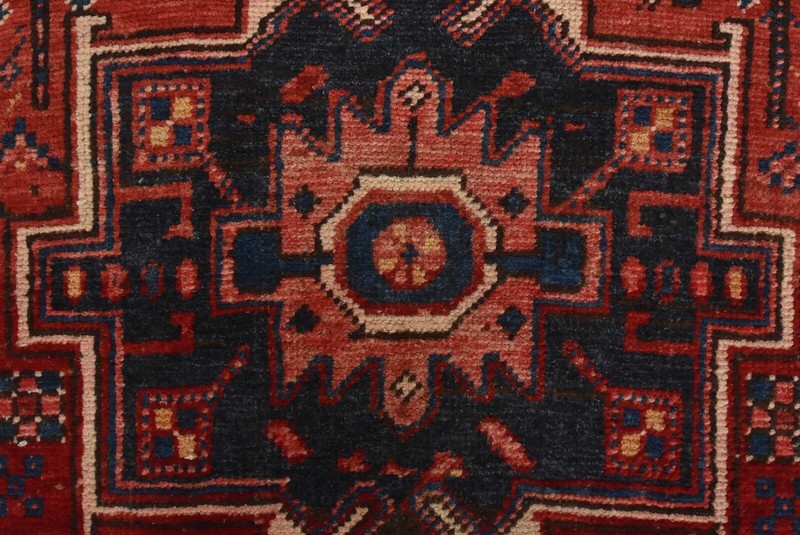 Vintage Tribal Runner 3’1” x 11′ Red Wool Geometric Hand-Knotted Oriental Rug gallery