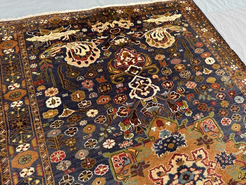 Vintage Afghan Rug 4'1x6'7 Hand-Knotted Wool Rare Tribal Oriental Floor Carpet gallery