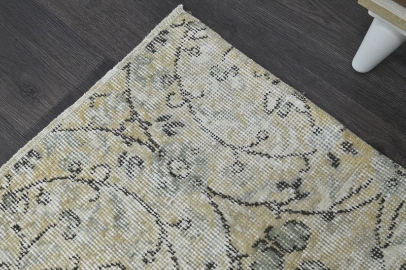 Oushak Turkish Vintage Rug 4x6 Kilim Rug Anatolian Handmade Boho Decor BEIGE gallery