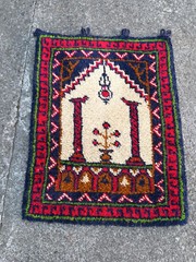 Vintage Tapestry Gobelin Oriental Wall Hanging Carpet 90 x 68 A6