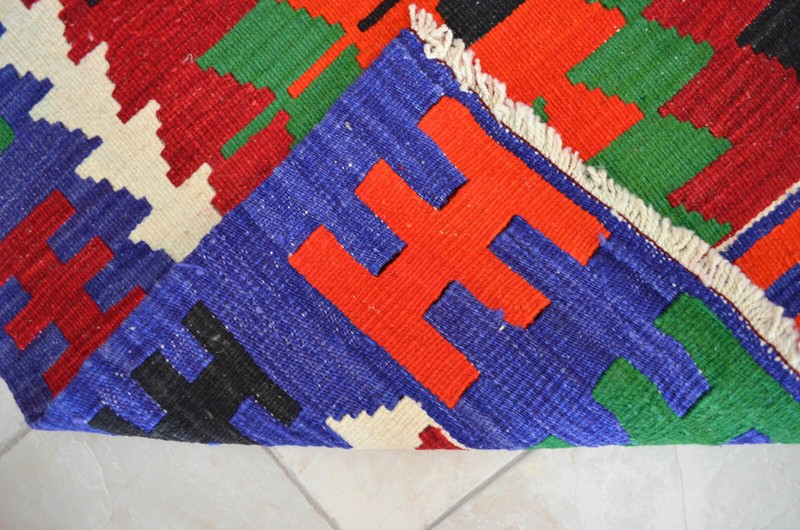 3x4 ft Rug OUSHAK RUG Hand Woven Vintage Turkish Kilim Rug Flat Weave Wool Rug gallery