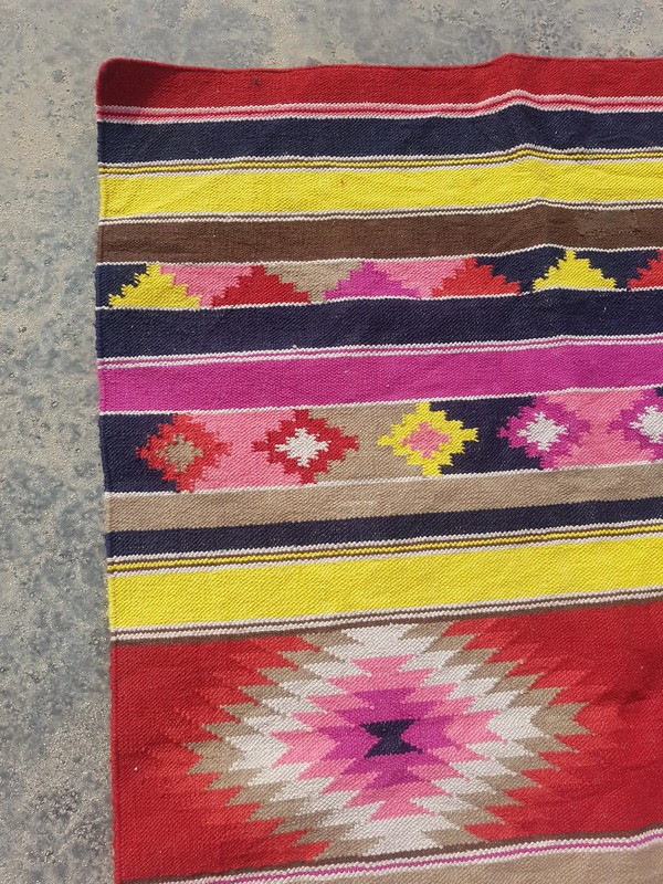 Vintage Handmade Nuloom Ladonna Tribal Wool Multicolor Kilim Rug 5.8x4.1 ft gallery