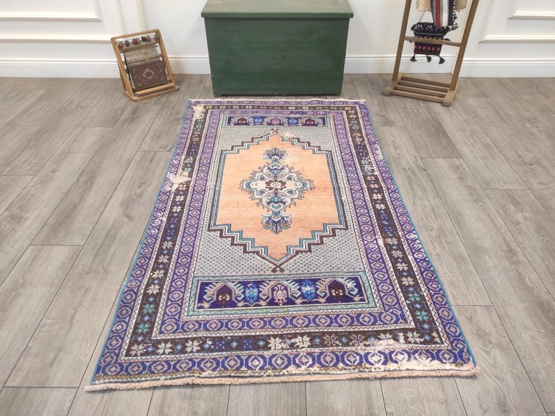 Purple Area Rug, Ethnic Design Handwoven 0 Wool Rug, Area Carpet gallery