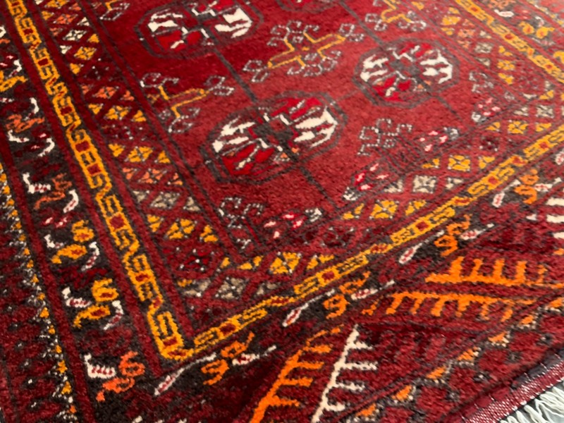Antique Turkmen Tekke Rug 2'6x4'6 ft Afghan Hand Knotted Wool Rare Tribal Carpet gallery