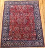 Antique Saroukk Hand-Knotted Wool 9' x 12' Red Oriental Rug Exceptional gallery