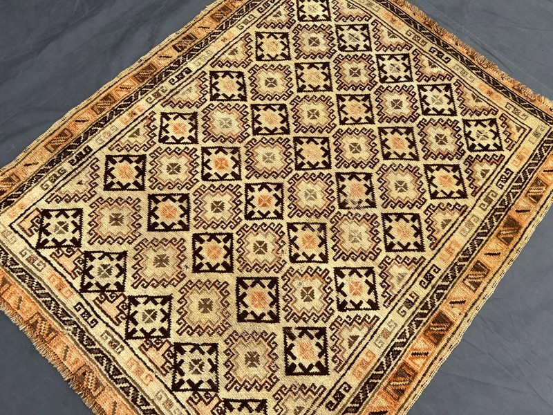 Vintage Gorgeous Natural Vegetable Dye Nomadic Kowdani Maldari Tribal Nomad Rug gallery