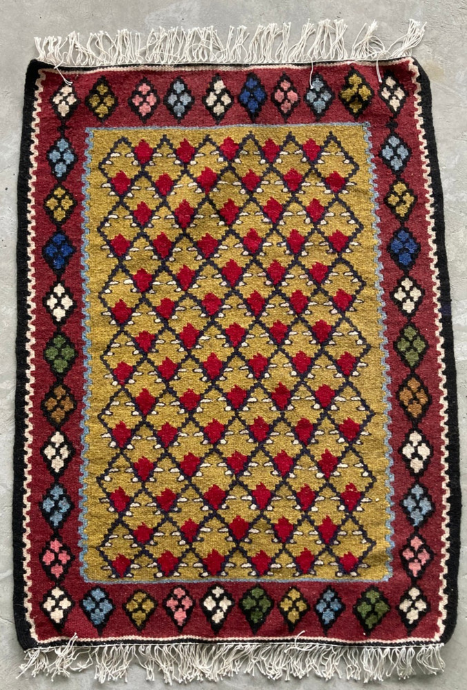 Vintage Traditional Handcraft Turkish Kilim Rug for Home Décor 84x63 cm